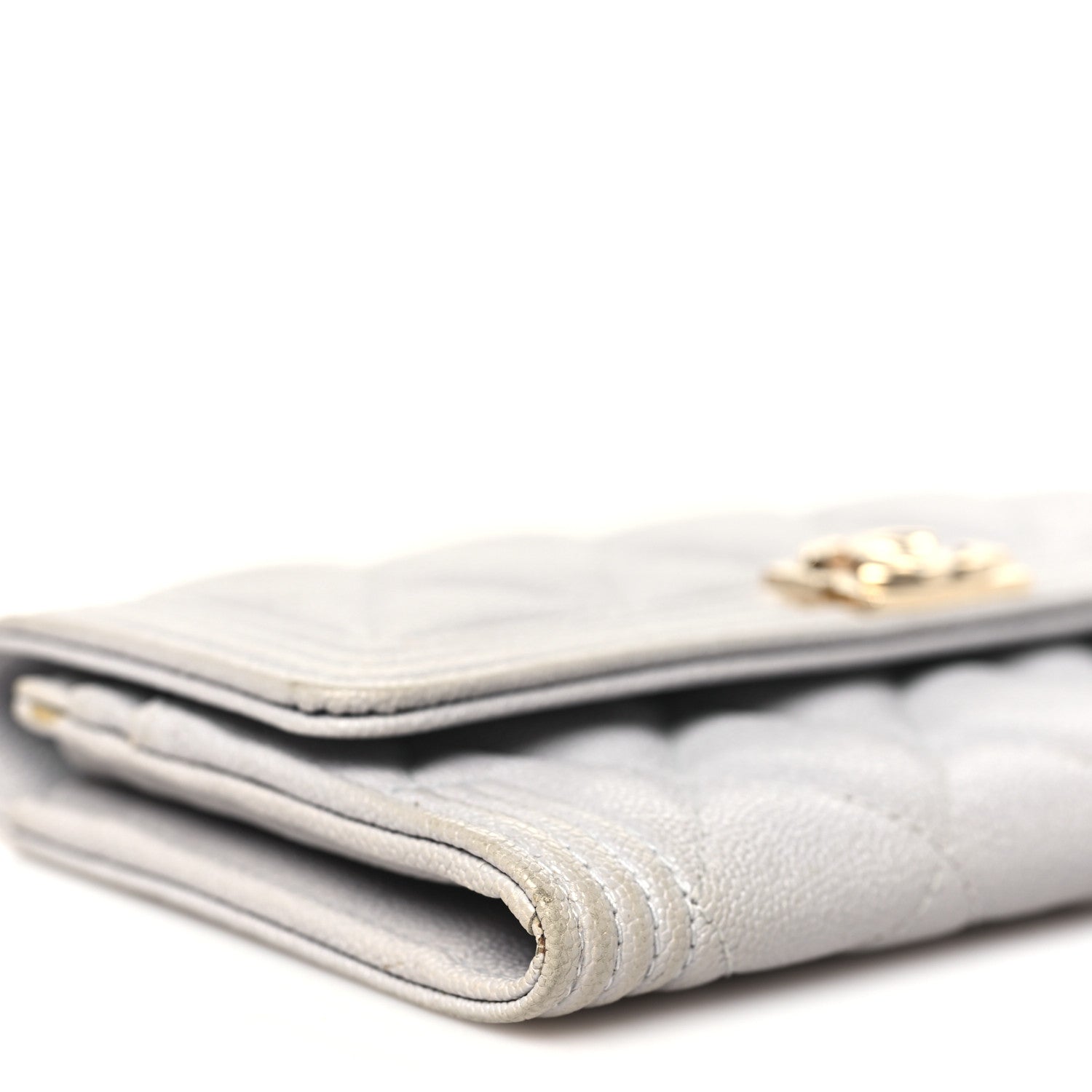 Chanel Caviar Quilted Medium Boy Flap Walle Light Grey 9 of 14