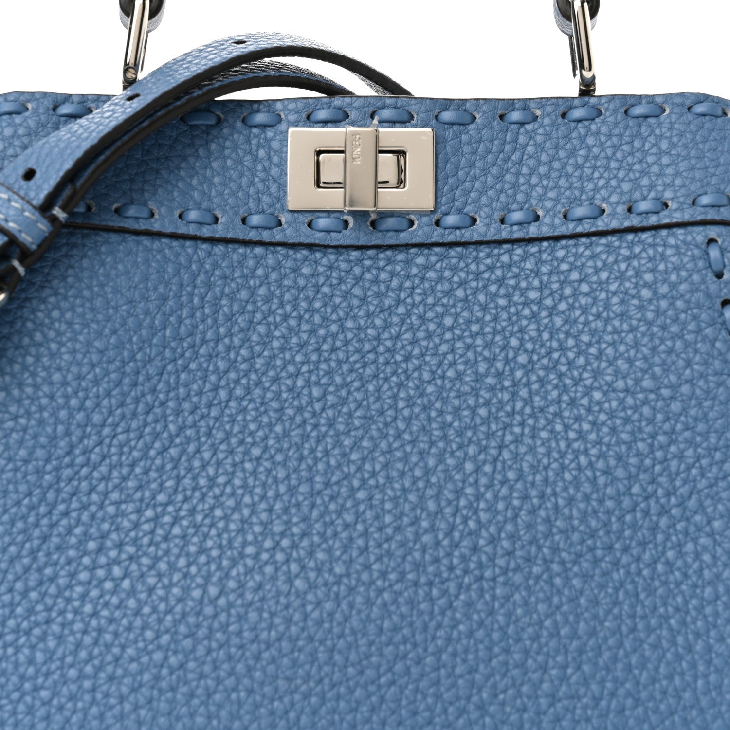 Fendi Cuoio Romano Selleria Macro Stitchings Petite Peekaboo I SEE