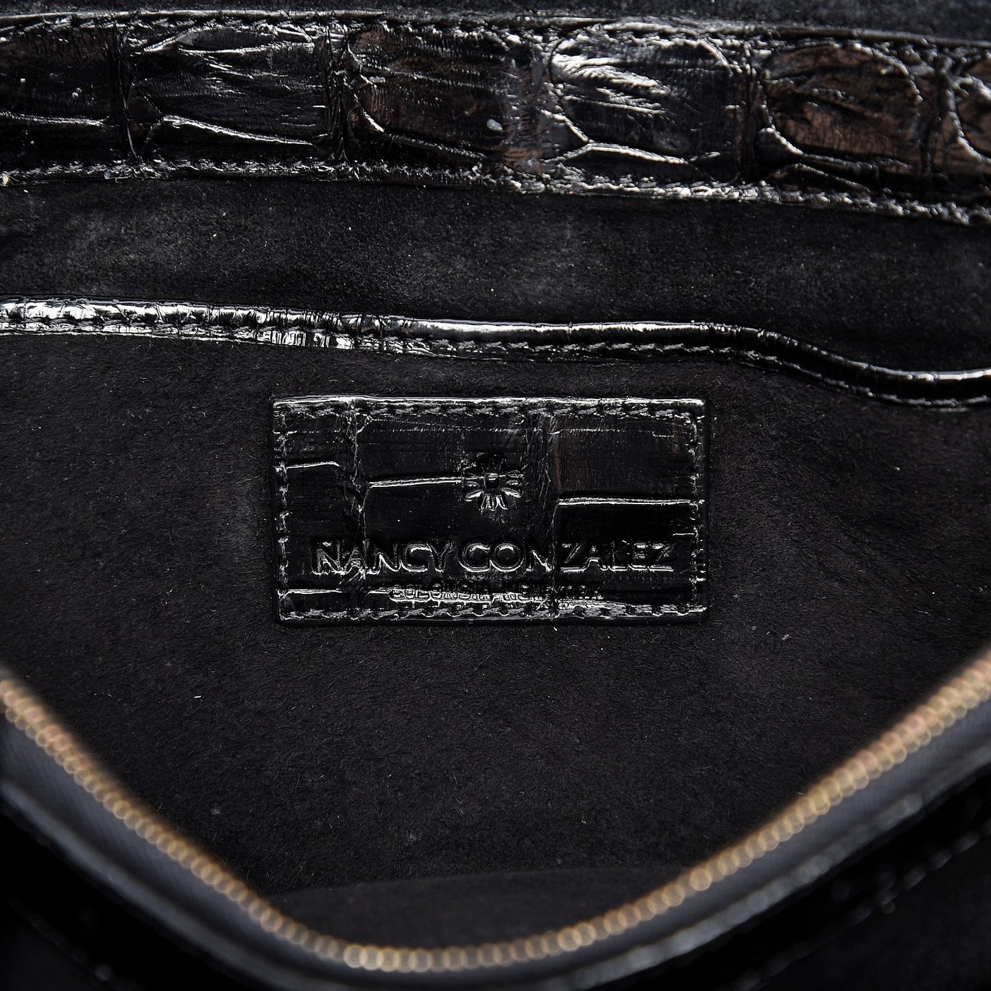 Crocodile Gotham Clutch Black