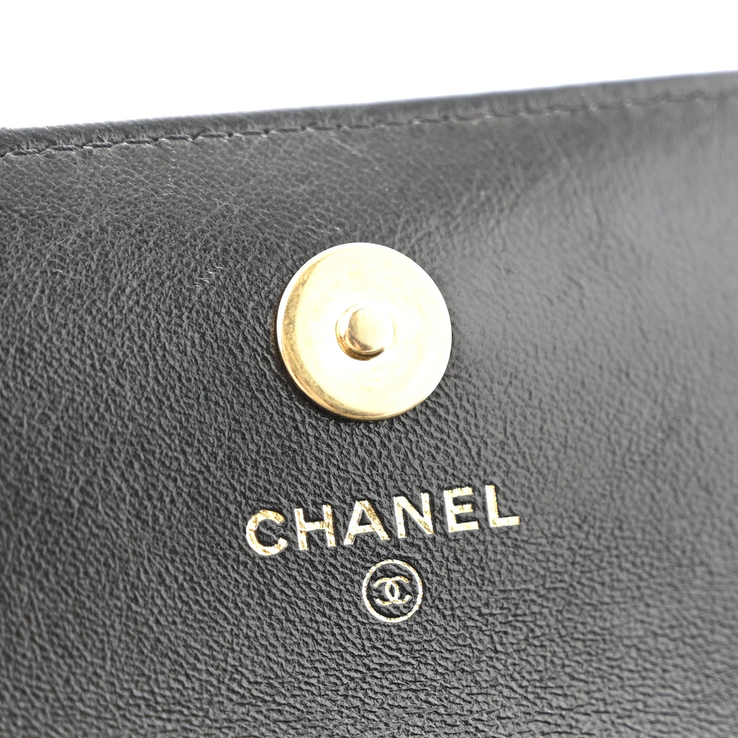 Lambskin Quilted Dynasty Flap Phone Holder With Chain Black