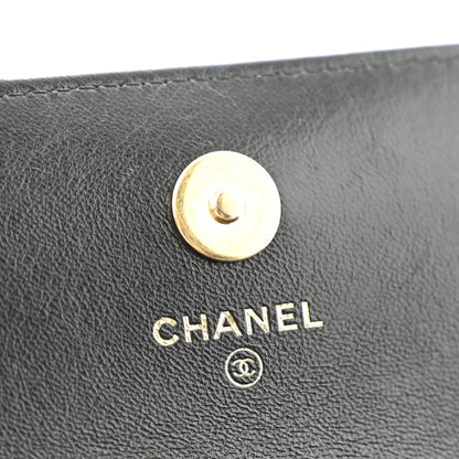 Chanel Lambskin Quilted Dynasty Flap Phone Holder With Chain Black 5 of 12