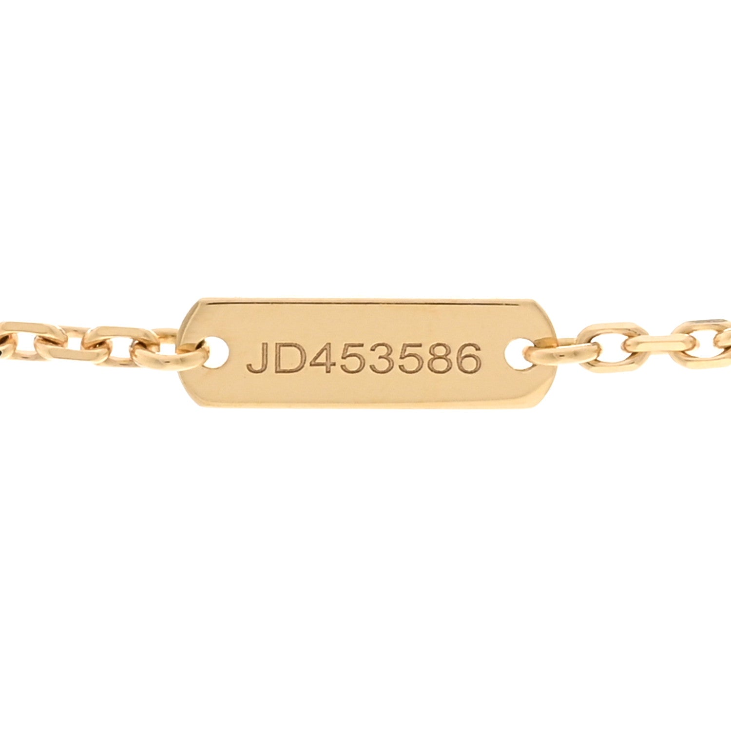 Van Cleef & Arpels 18K Yellow Gold Guilloche Vintage Alhambra Pendant Necklace 5 of 6