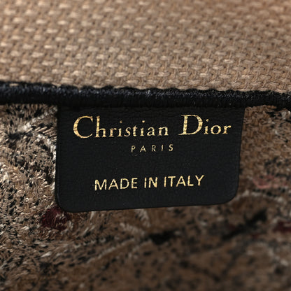 Christian Dior Canvas Embroidered Jardin D'Hiver Medium Book Tote Beige Multicolor 6 of 10