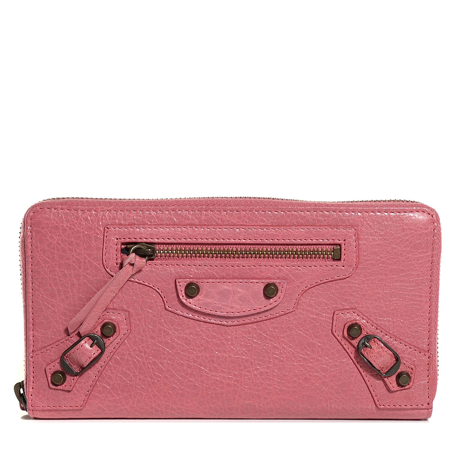 Balenciaga Agneau Classic Hardware Continental Zip Around Wallet Rose Bonbon 1 of 8