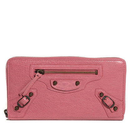 Balenciaga Agneau Classic Hardware Continental Zip Around Wallet Rose Bonbon 1 of 8