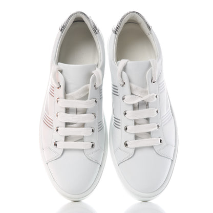 Hermes Nappa Womens Avantage Sneakers 38 White Argent 5 of 11