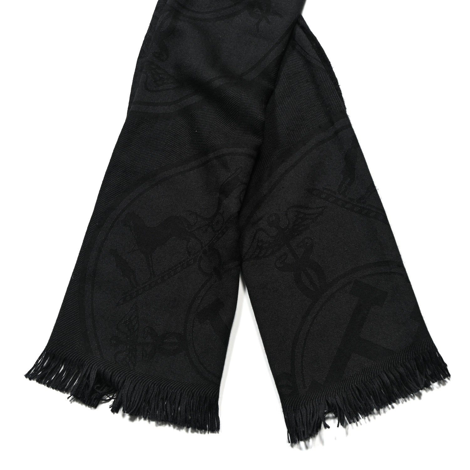 Hermes Cashmere Silk New Libris Confettis D'Ex Libris Stole Black 2 of 3