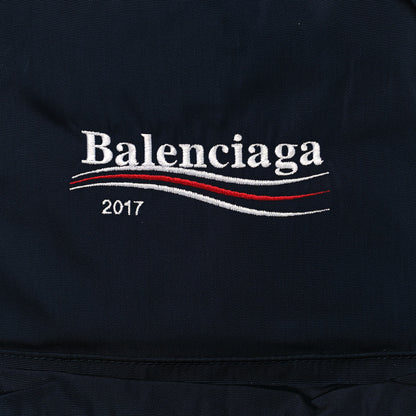 Balenciaga Nylon Political Campaign Logo Embroidered Explorer Backpack Navy 7 of 14