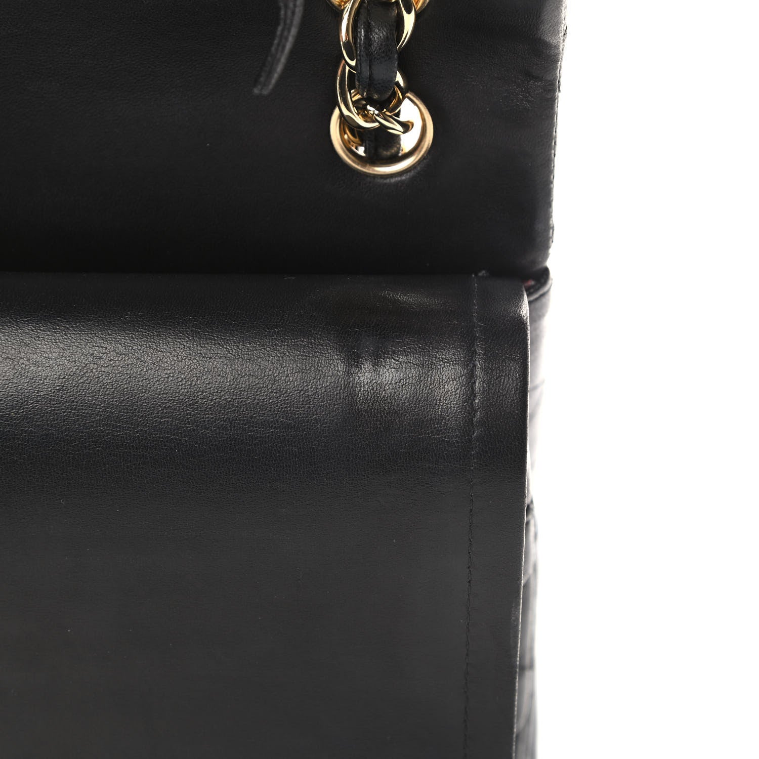 Chanel Lambskin Quilted Jumbo Double Flap Black 14 of 19