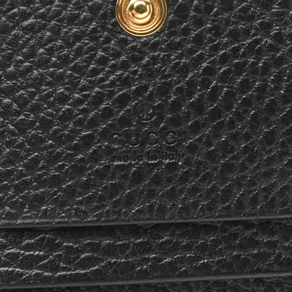 Gucci Dollar Calfskin GG Supreme Monogram GG Marmont Card Case Black Beige Ebony 6 of 6