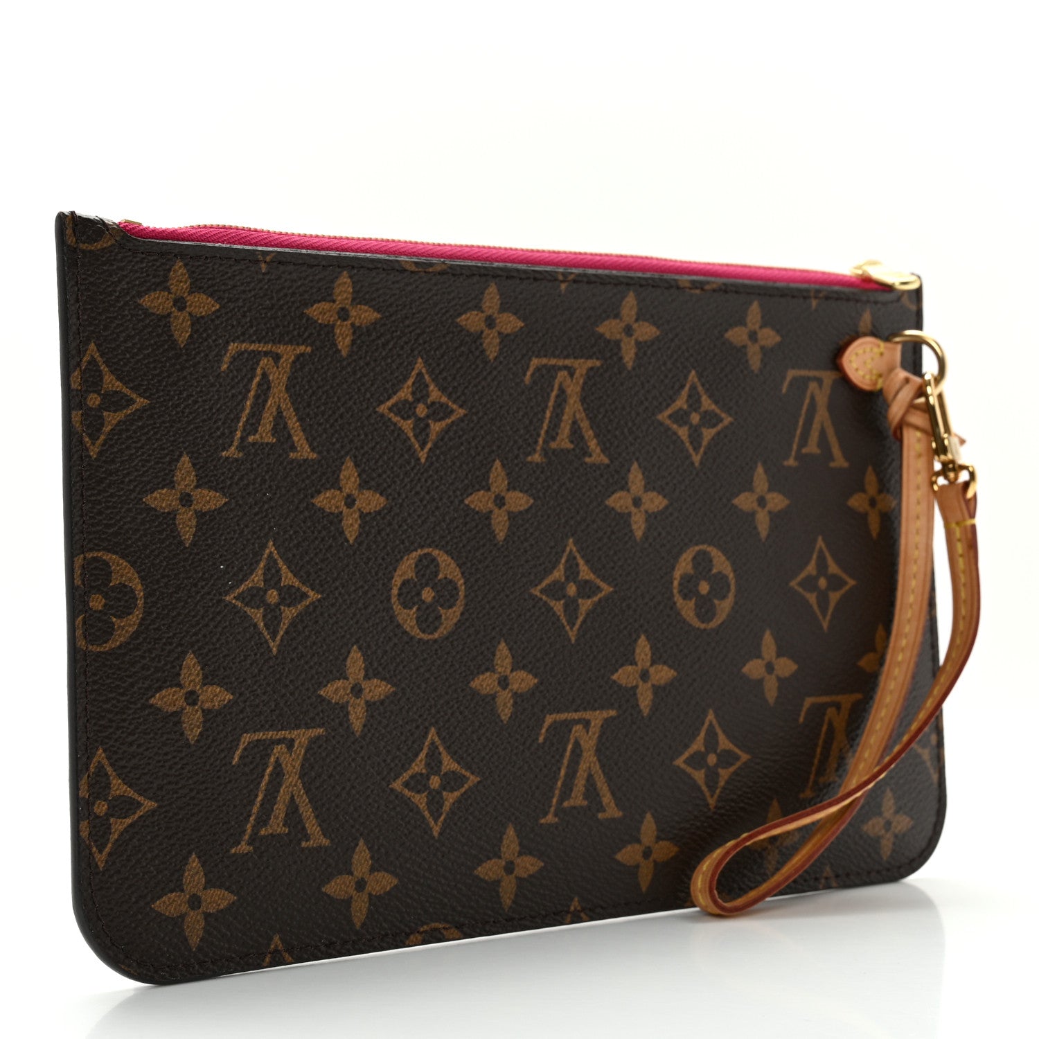 Louis Vuitton Monogram Neverfull MM GM Pochette Fuchsia 3 of 13