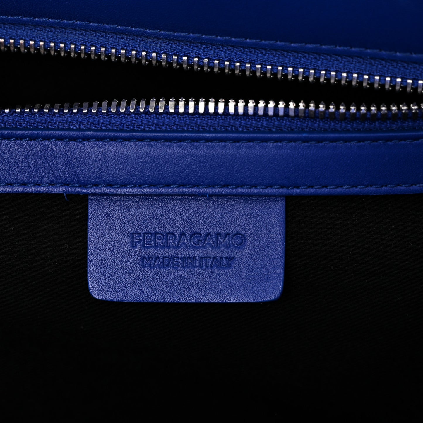 Calfskin Calfskin XL Gancini Buckles Tote Bag Blue