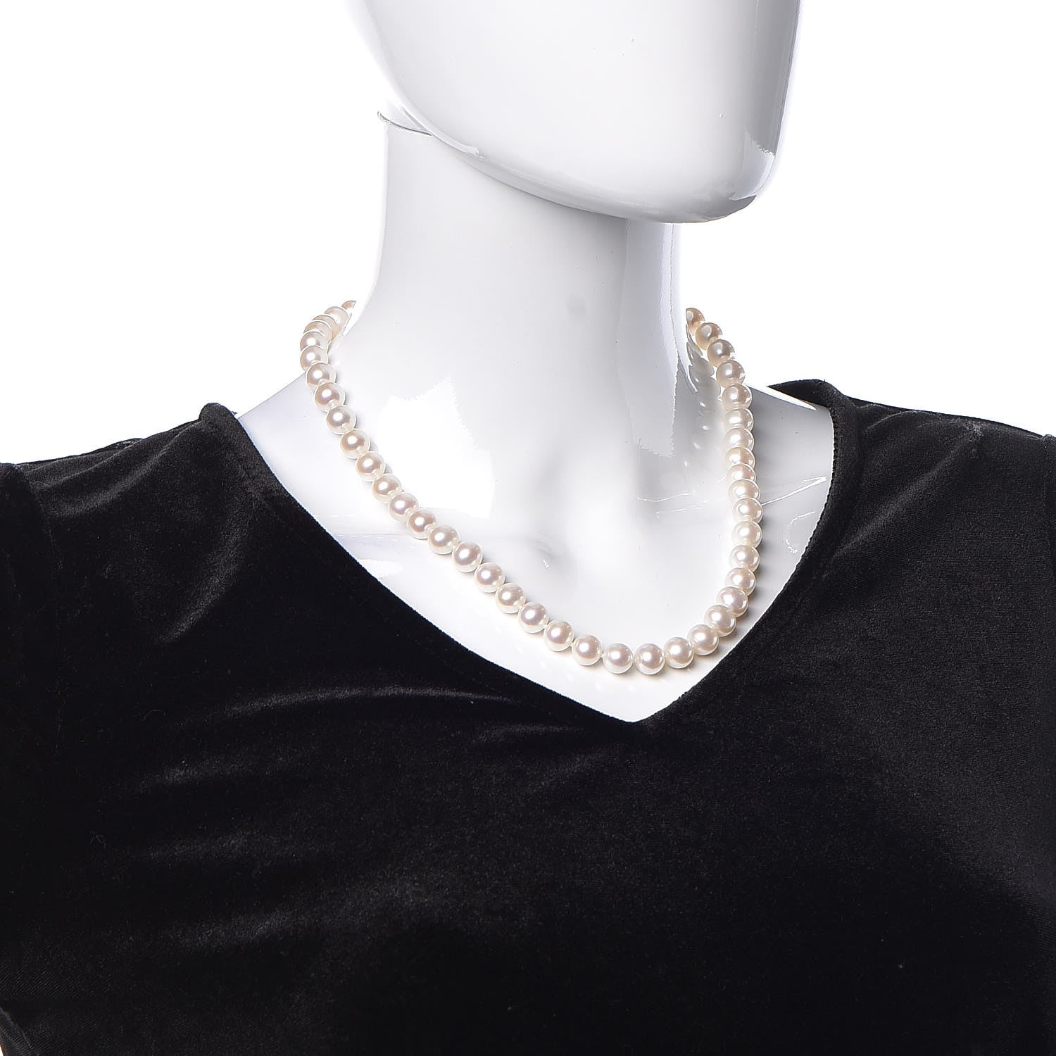 Tiffany Sterling Silver Freshwater Cultured Pearl 9-10mm Ziegfeld Necklace 2 of 5