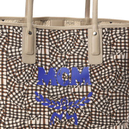 MCM Visetos Medium Liz Reversible Shopper Tote Beige 11 of 13