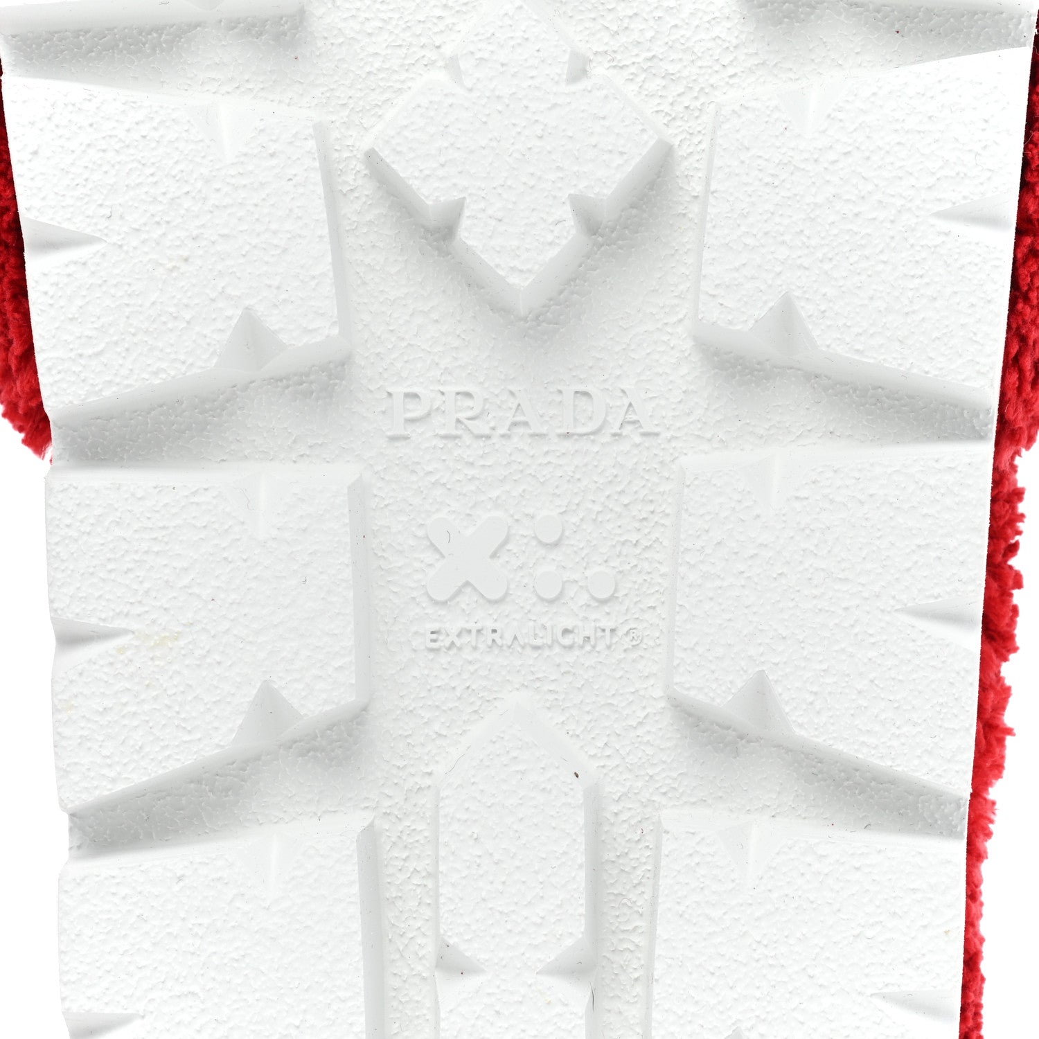 Prada Terry Cloth Logo Lug Sole 20mm Slide Sandals 40 Rosso Black 6 of 9