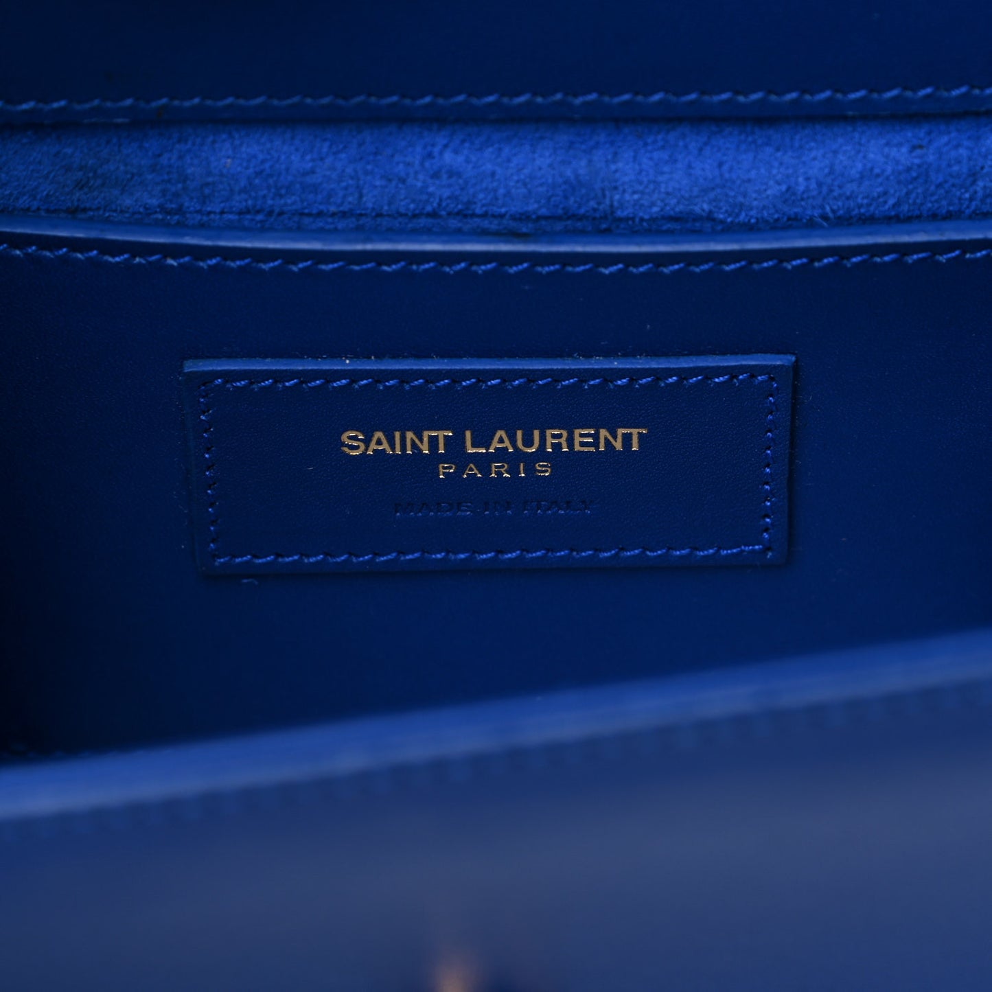 Calfskin Small Classic Monogram Kate Tassel Satchel Royal Blue