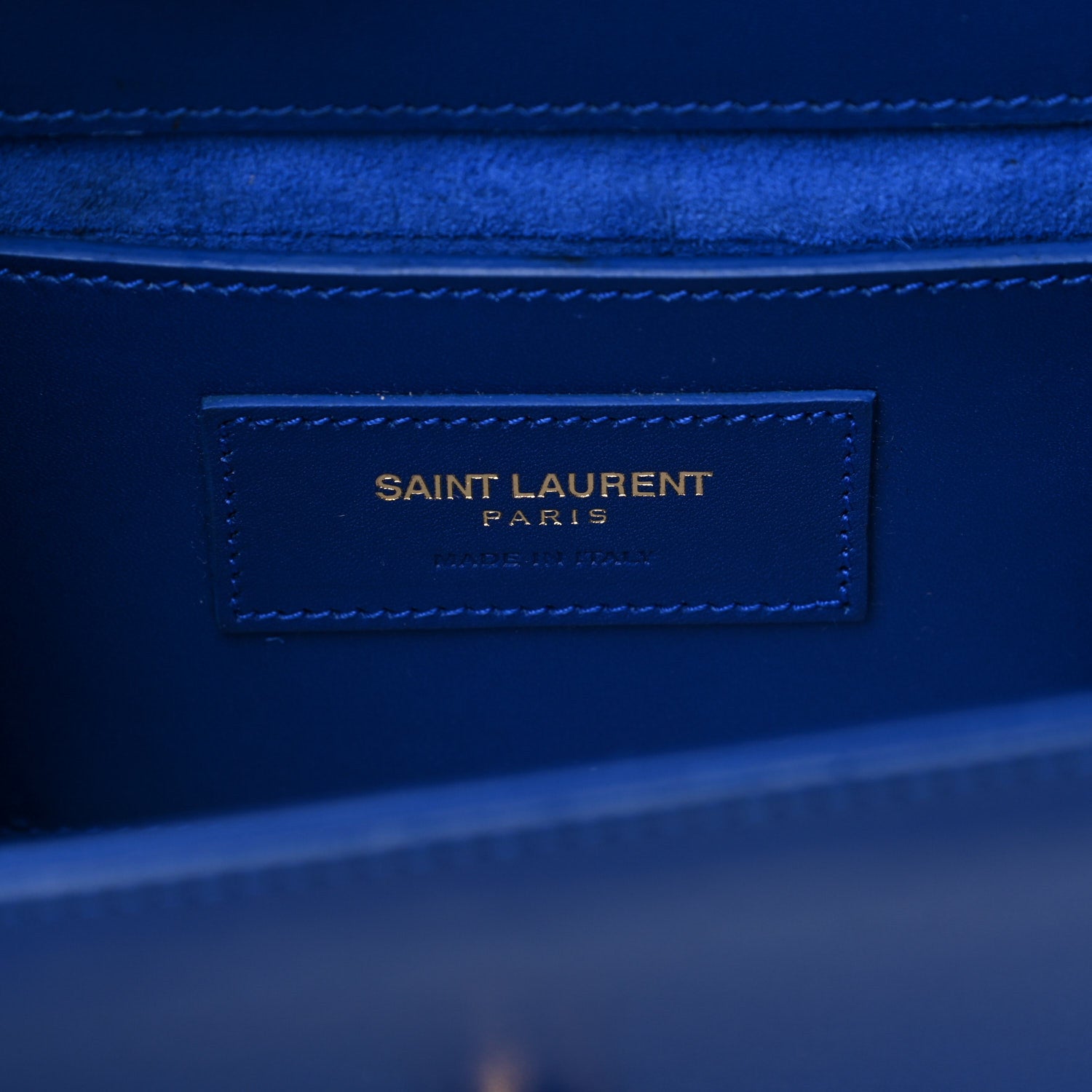 Saint Laurent Calfskin Small Classic Monogram Kate Tassel Satchel Royal Blue 7 of 16