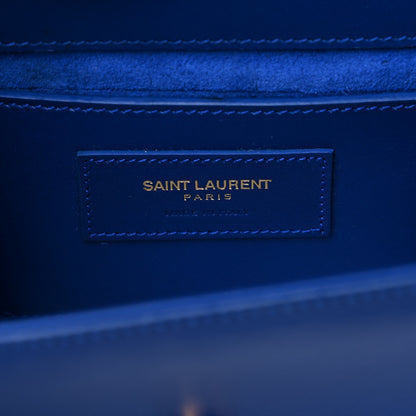 Saint Laurent Calfskin Small Classic Monogram Kate Tassel Satchel Royal Blue 7 of 16