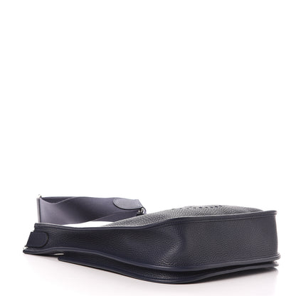Hermes Taurillon Clemence Evelyne III PM Bleu Nuit 4 of 12