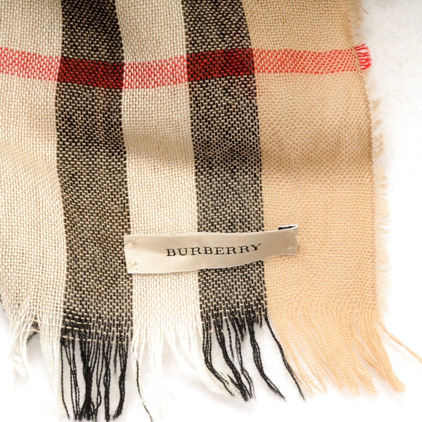Merino Wool Cashmere Giant Check Crinkle Scarf Camel