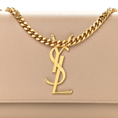 Saint Laurent Grain De Poudre Small Monogram Kate Satchel Nude Powder 9 of 9