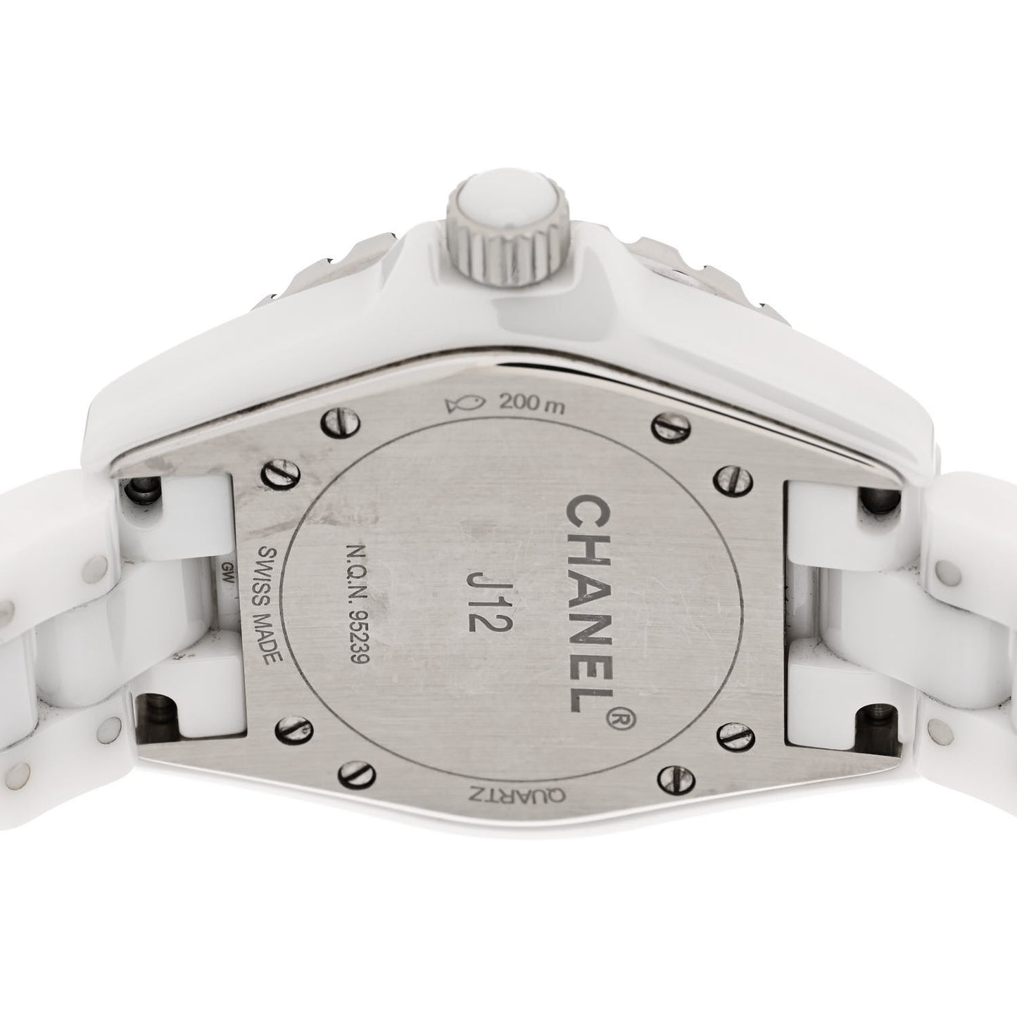 Stainless Steel Ceramic 33mm J12 Quartz Watch White