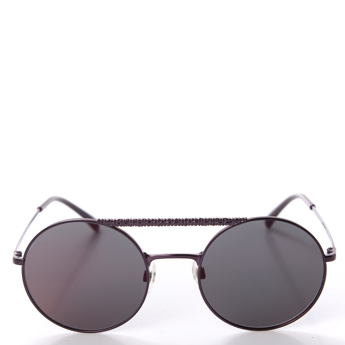 Metal Winter Round Sunglasses 4232 Bordeaux