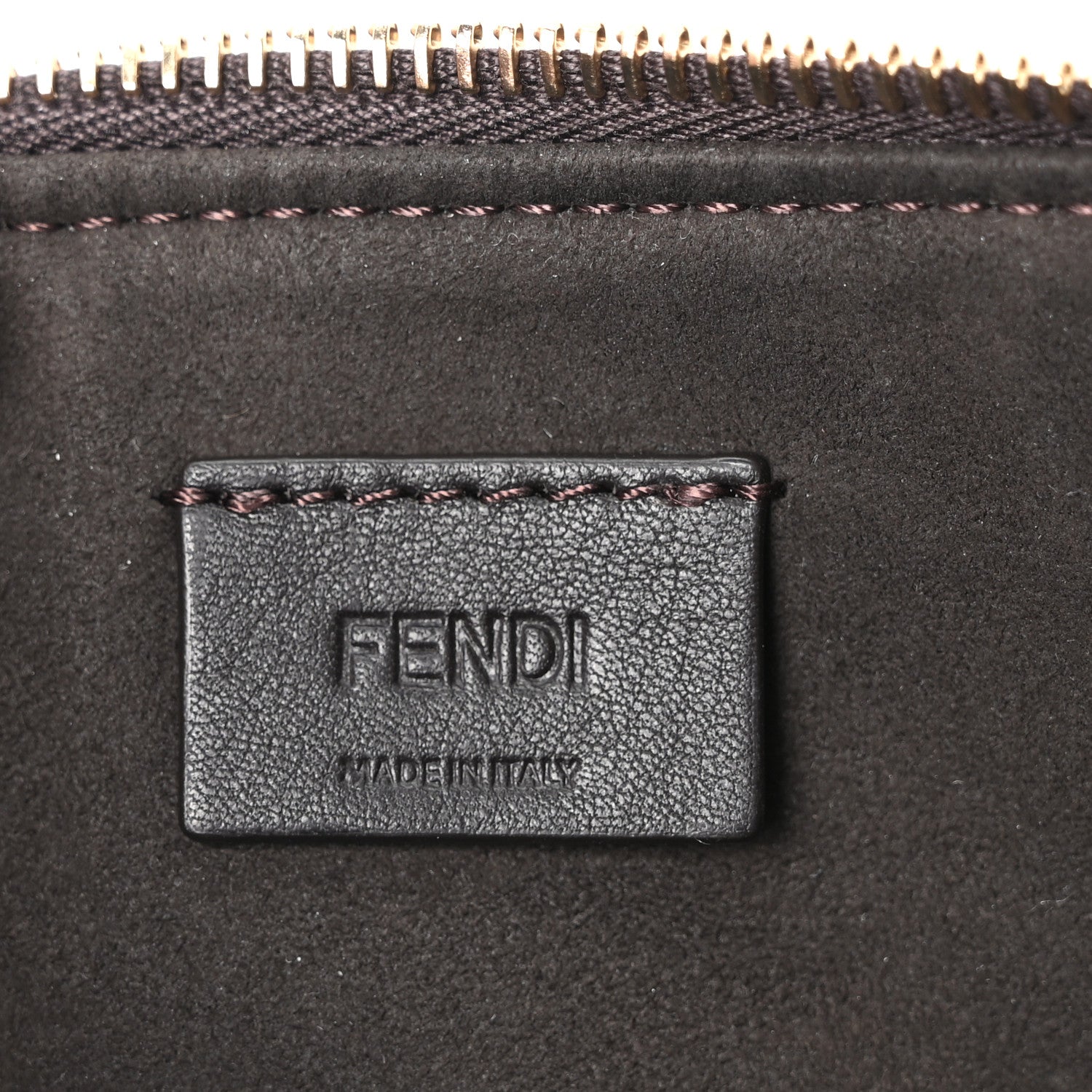 Fendi Vitello Grace Jacquard FF Mini By The Way Boston Bag Tobacco Moro Ebano 6 of 11