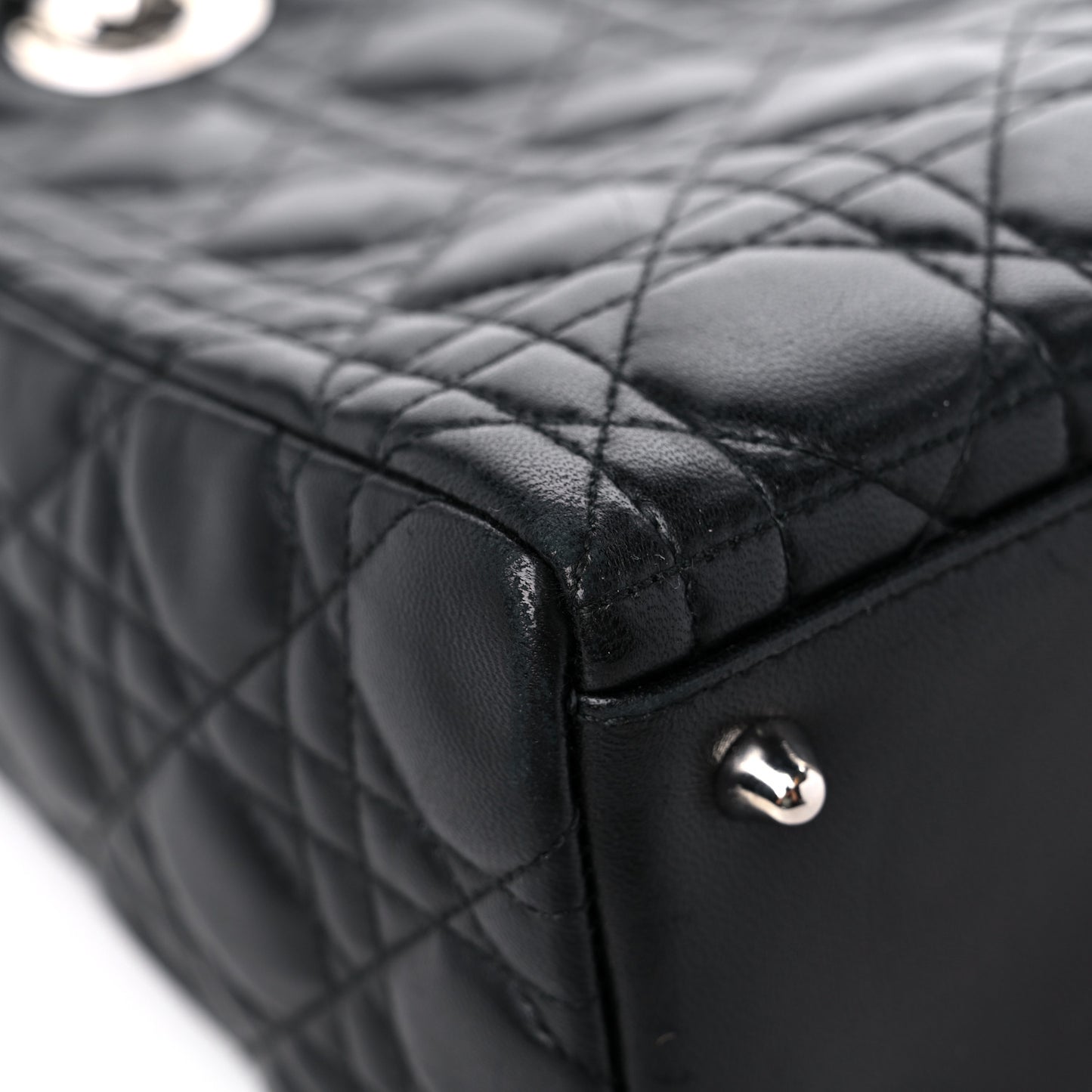 Lambskin Cannage Medium Lady Dior Black