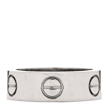 Cartier 18K White Gold 5.5mm LOVE Ring 47 4 3 of 5