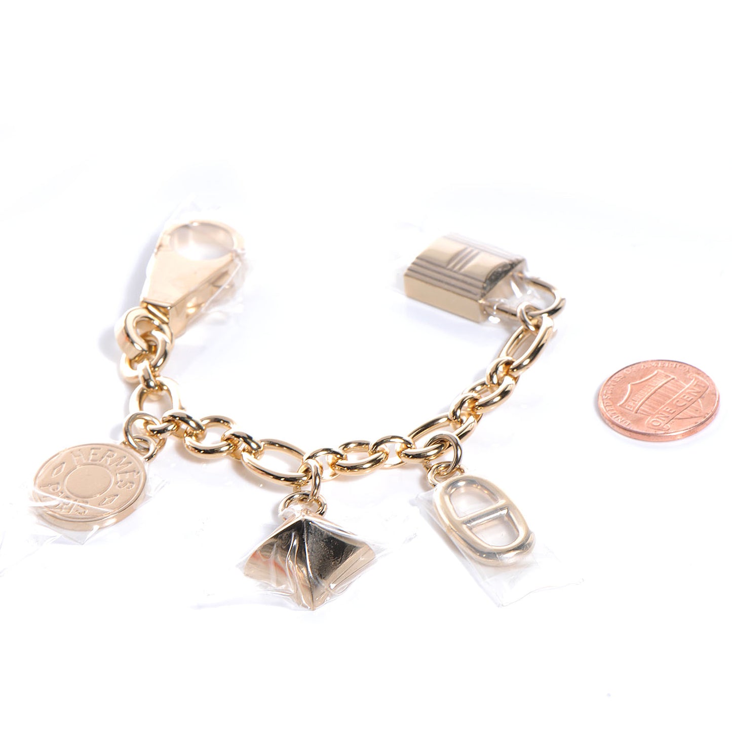 Permabrass Olga Bag Charm Gold