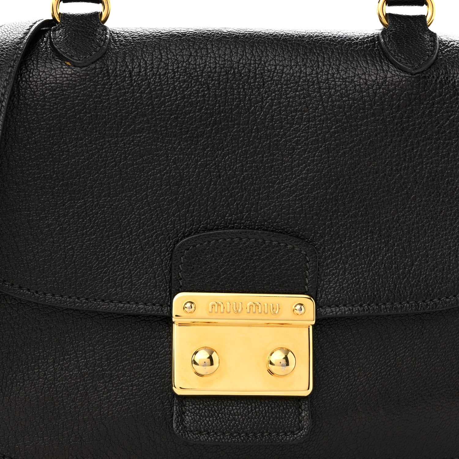 Miu Miu Goatskin Madras Small Crossbody Bag Black 6 of 11