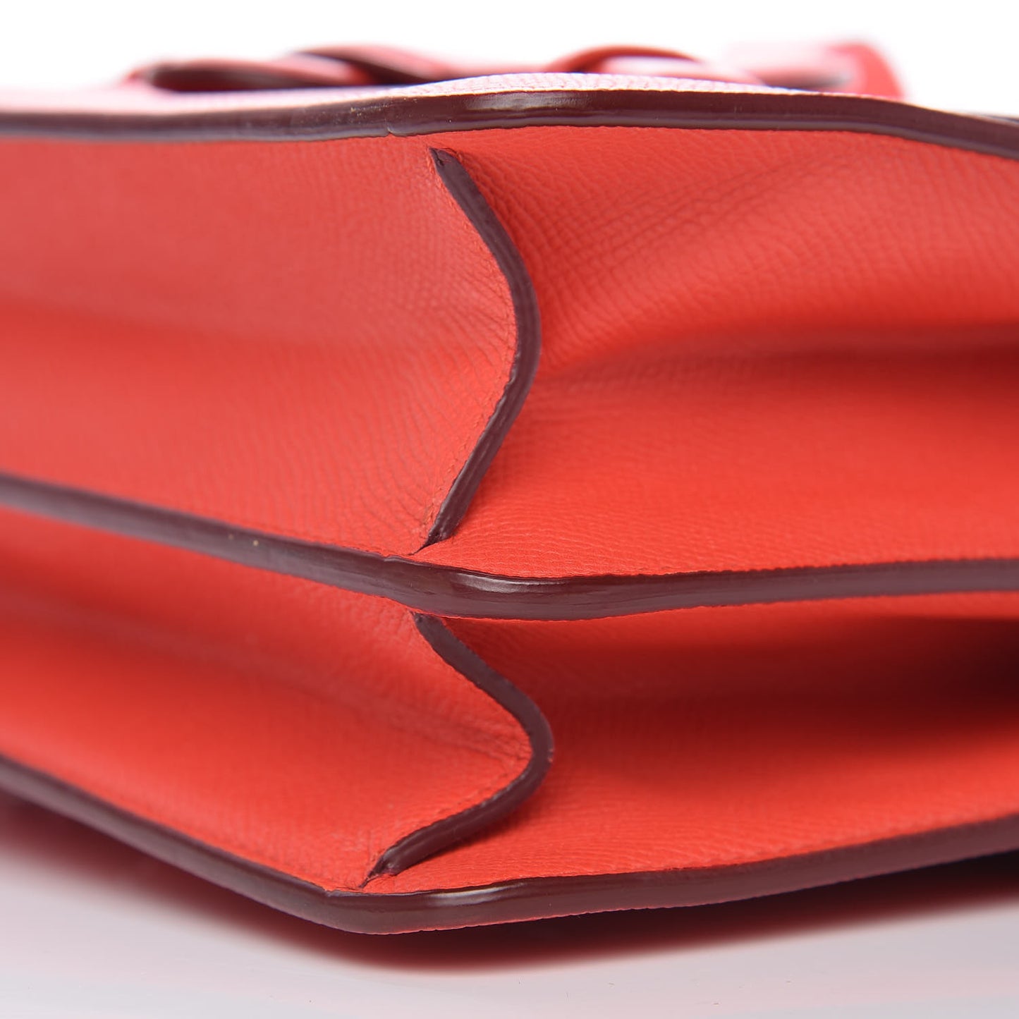 Baby Grained Calfskin Medium Symmetrical Bag Vermillion