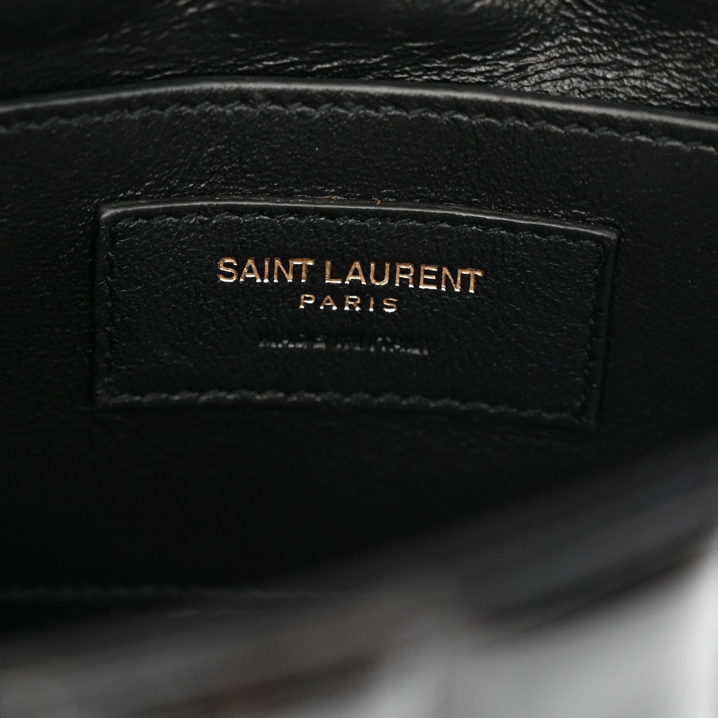 Patent Calfskin Matelasse Monogram Small Vicky Chain Bag Black