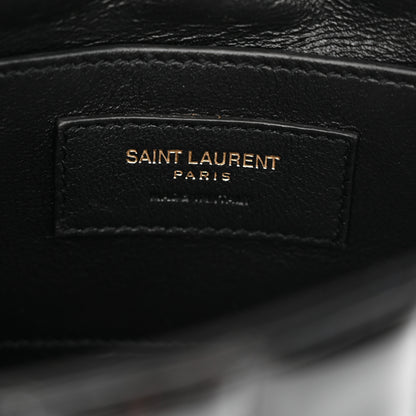 Saint Laurent Patent Calfskin Matelasse Monogram Small Vicky Chain Bag Black 6 of 10