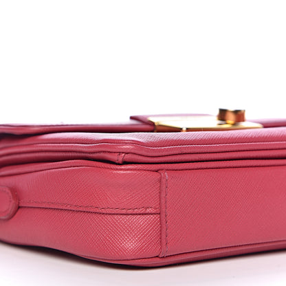 Prada Saffiano Lux Crossbody Peonia 10 of 12