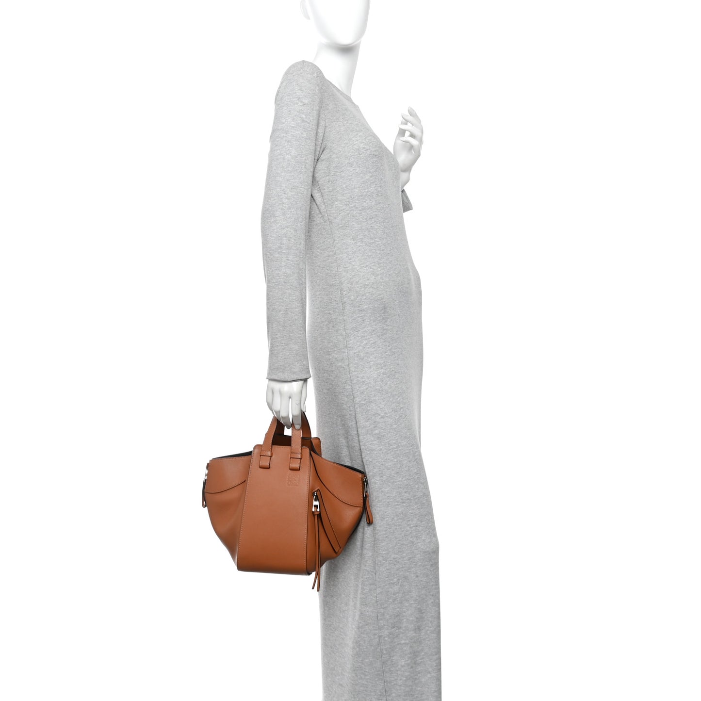 Calfskin Small Hammock Shoulder Bag Tan