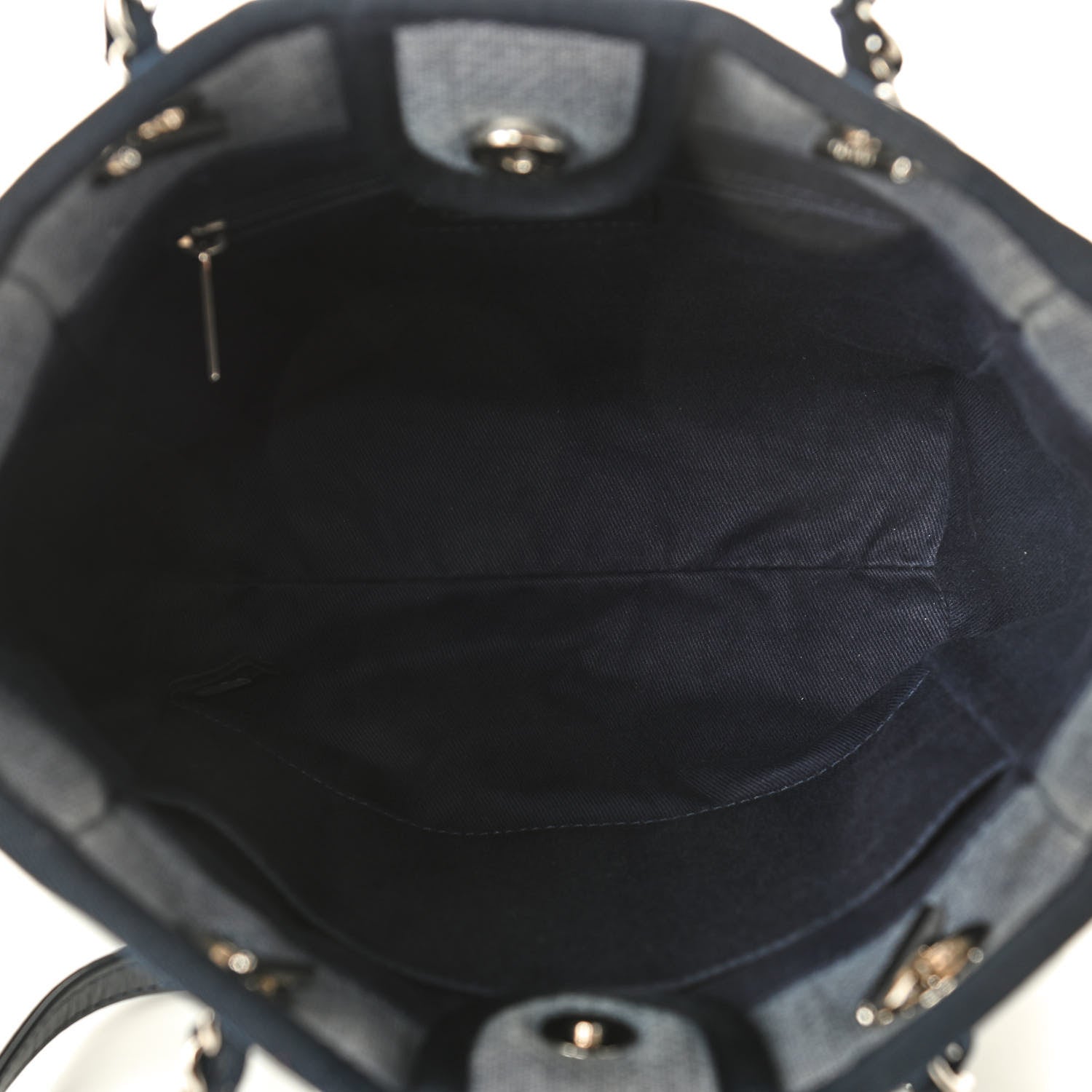 Chanel Canvas Mini Deauville Tote Denim Blue 5 of 9