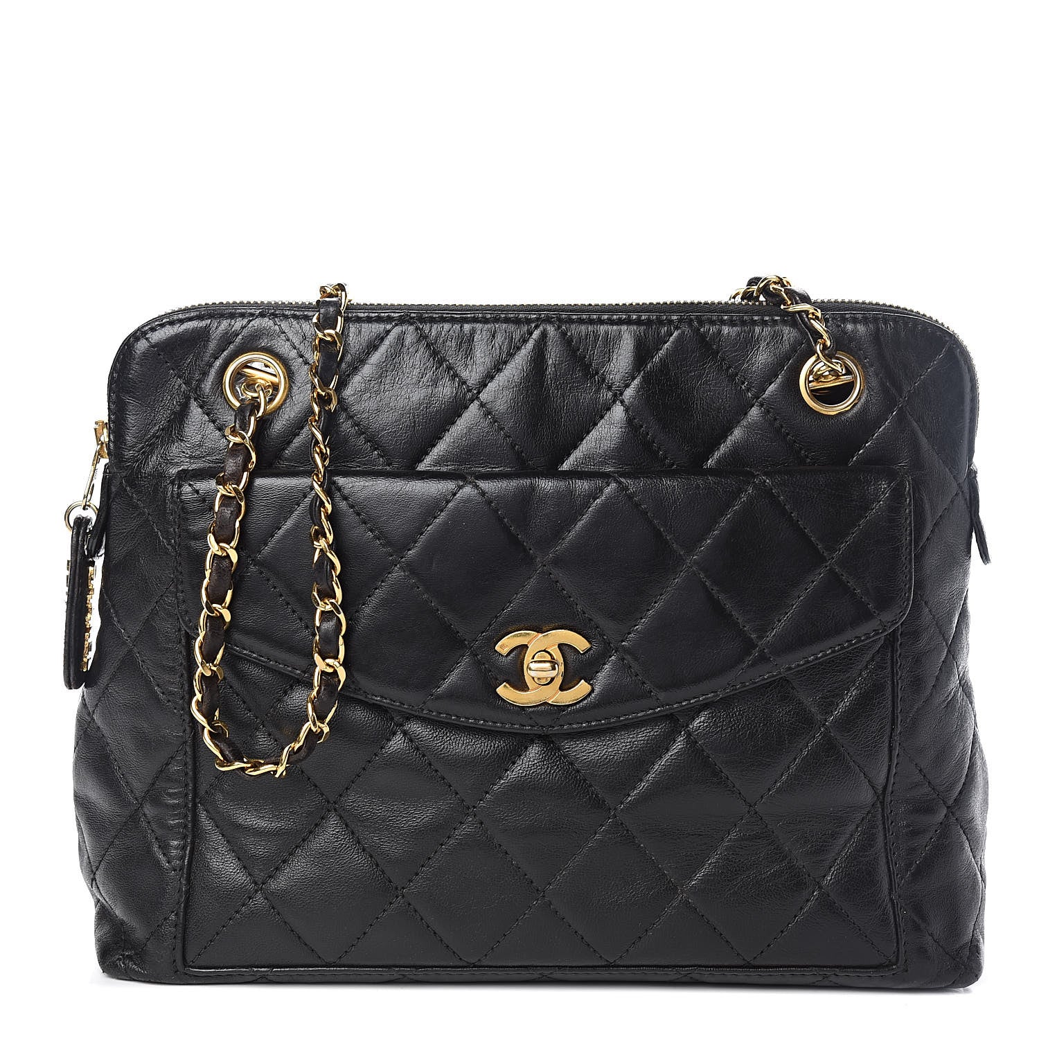 Chanel Lambskin Quilted Shoulder Bag Black 1 of 13
