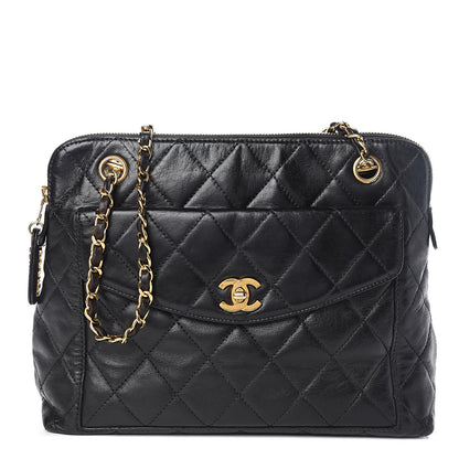 Chanel Lambskin Quilted Shoulder Bag Black 1 of 13