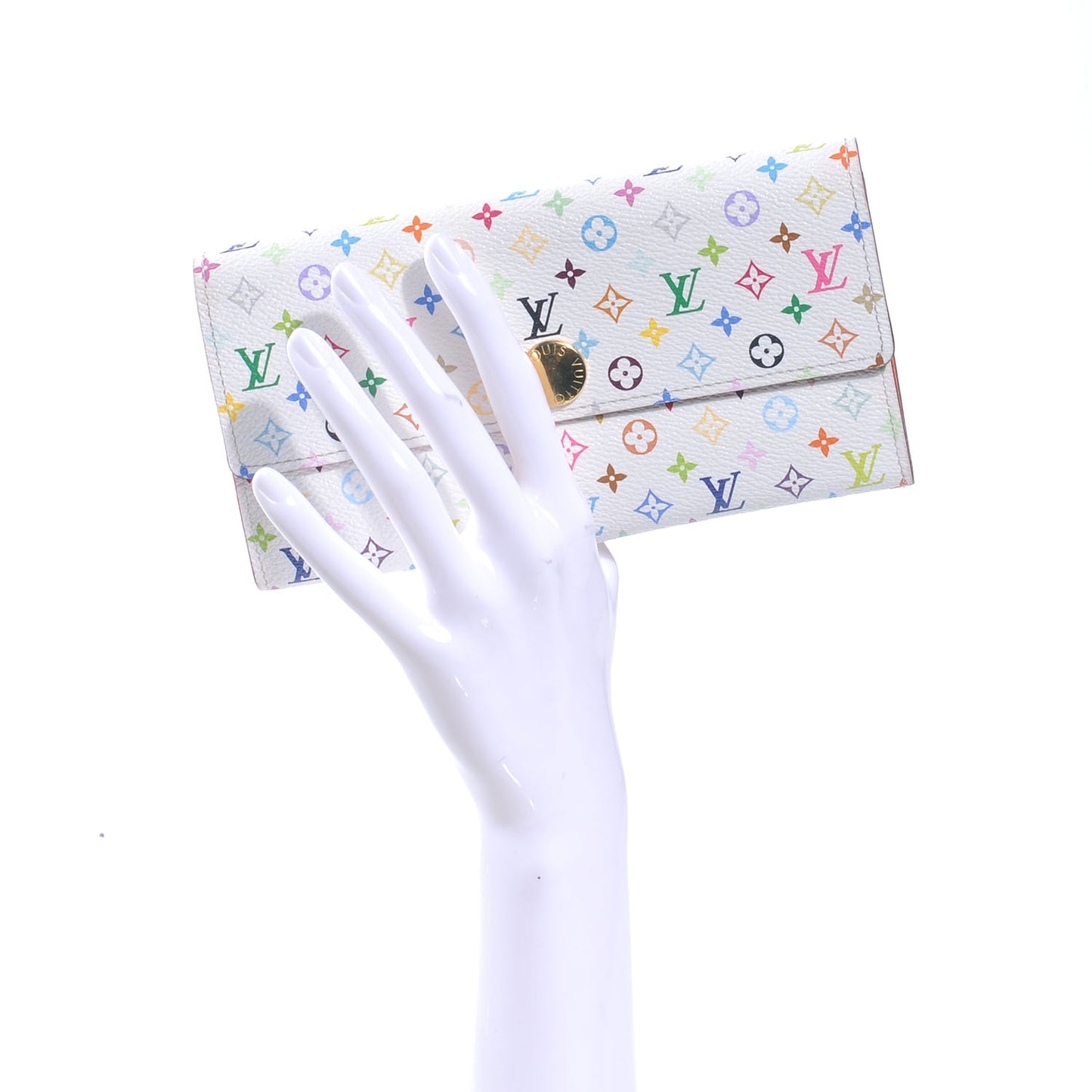 Monogram Multicolor Sarah Wallet White Orange