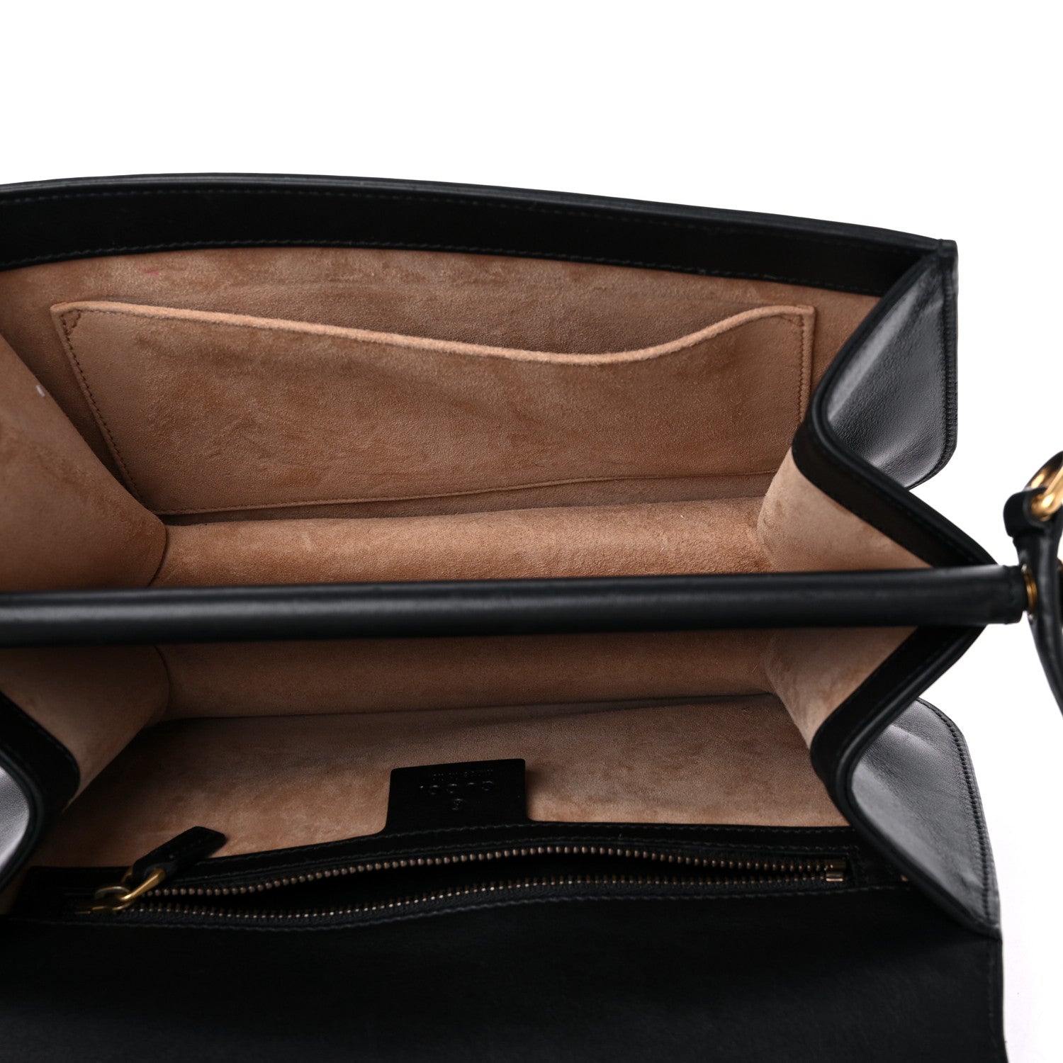 Gucci Calf Hair Leopard Print Shoulder Bag Black 5 of 11