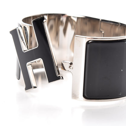Hermes Enamel Extra Wide Clic Clac H Bracelet GM Black 5 of 6