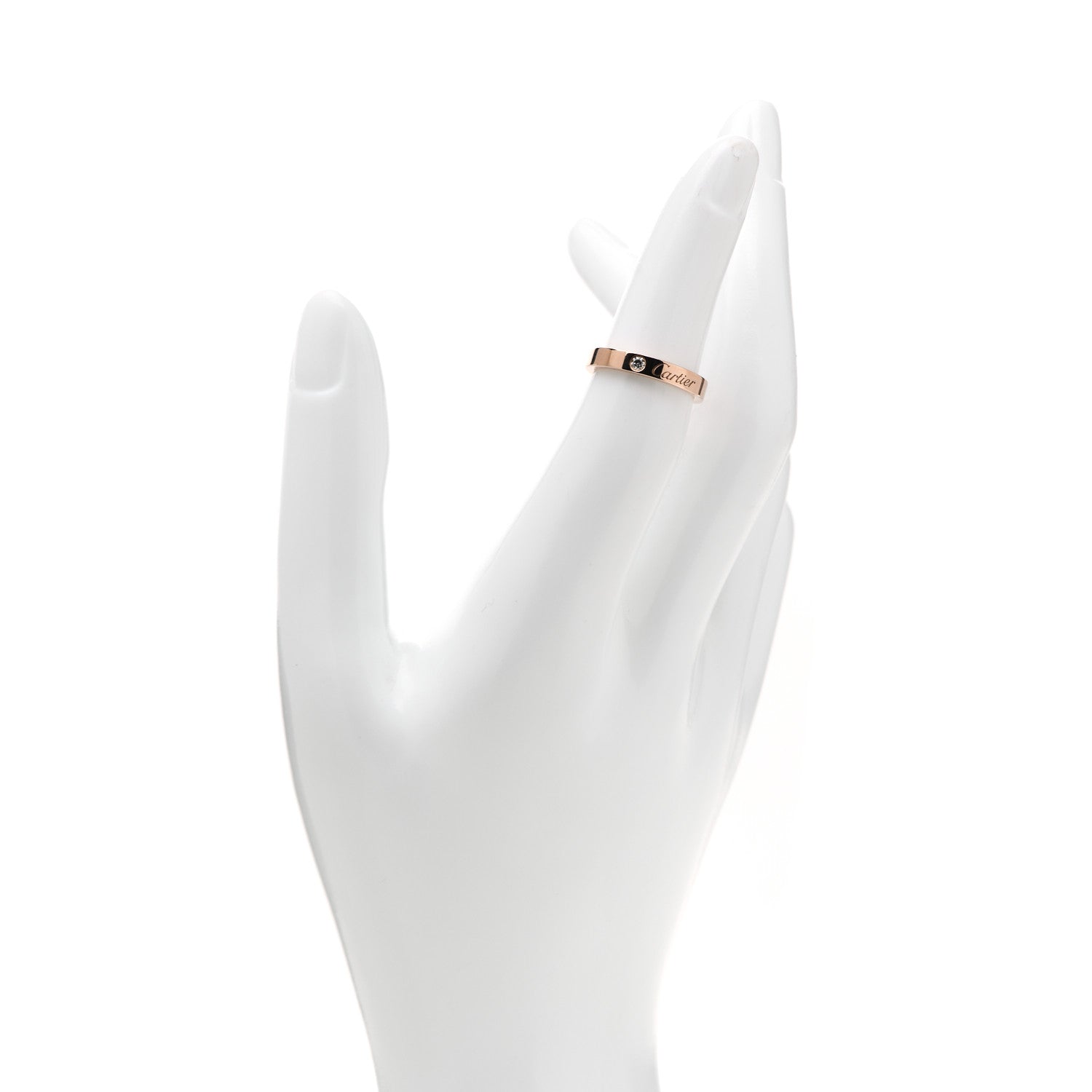 Cartier 18K Pink Gold Diamond 3mm C De Cartier Wedding Band Ring 49 4.75 2 of 6