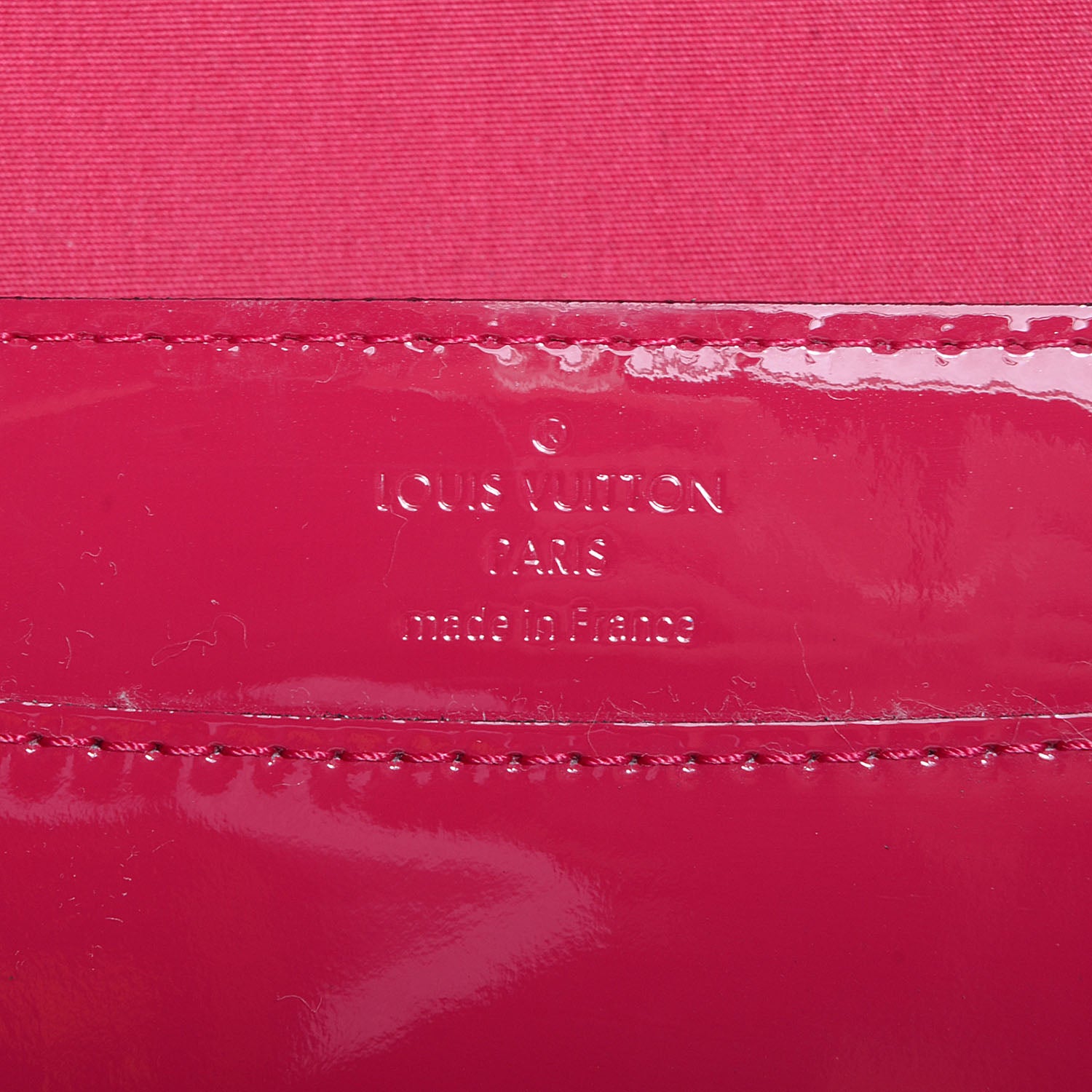 Louis Vuitton Patent Louise Clutch Rose Indien 7 of 8