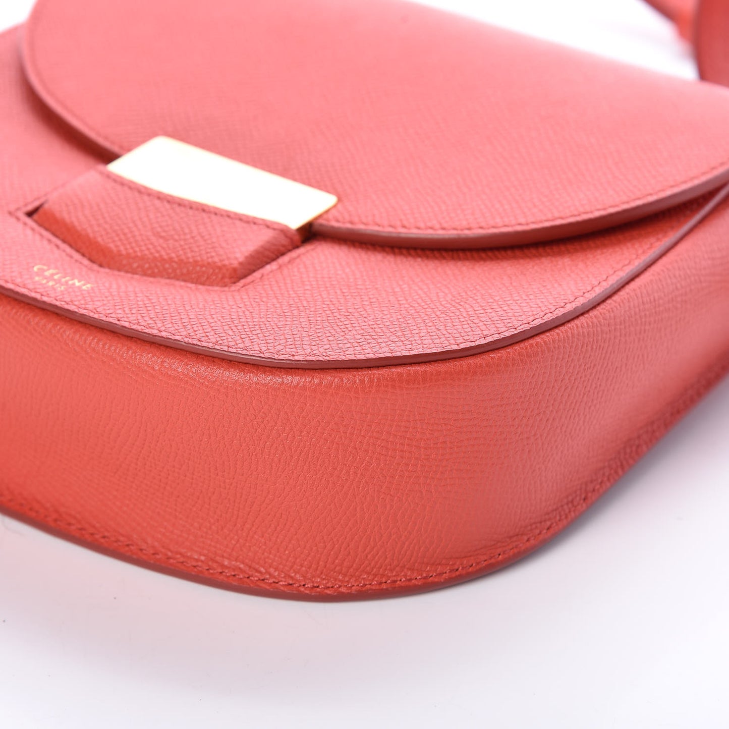 Grained Calfskin Small Trotteur Poppy