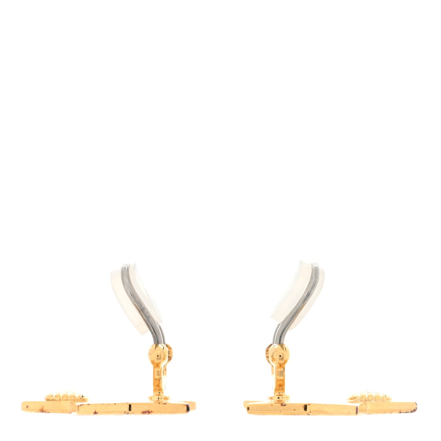 Metal Teddy Bear Star Clip On Earrings Gold Pink