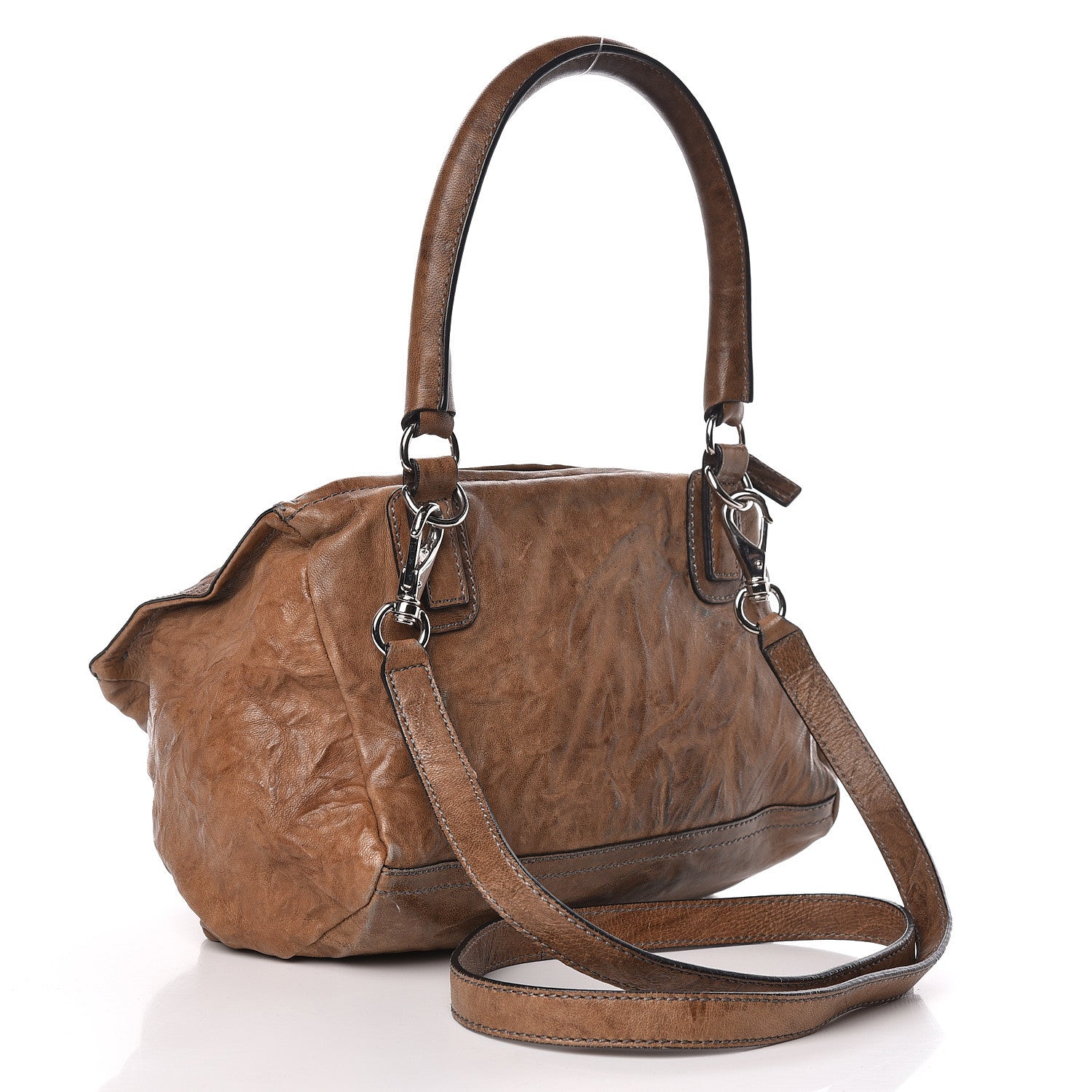 Givenchy Tumbled Sheepskin Small Pandora Brown 4 of 19