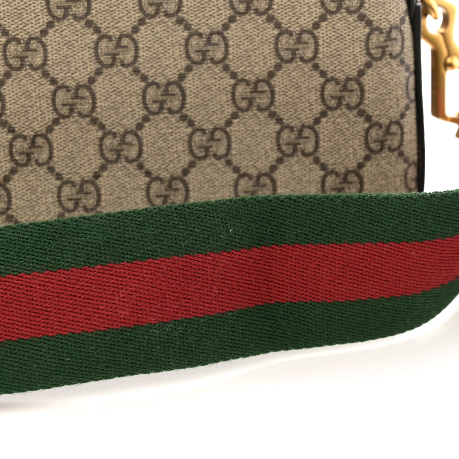 Gucci GG Supreme Monogram Web Neo Vintage Shoulder Bag Beige New Acero Crop 12 of 13