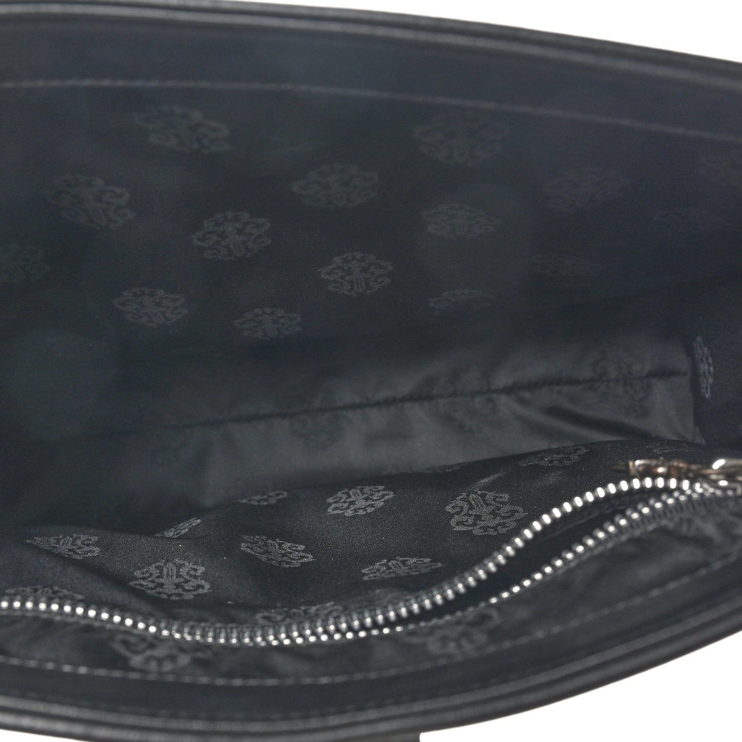 Grained Calfskin Cross Clutch Black
